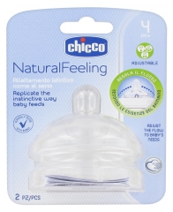 Chicco Natural Feeling 2 Pezones Tasa de Flujo Variable 4 Meses y Más Chicco Natural Feeling 2 Pezones Tasa de Flujo Variable 4 Meses y Más