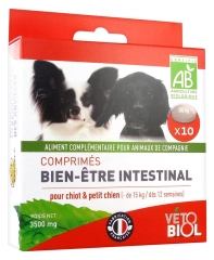 Vétobiol Organic Intestinal Well-Being Tablets For Puppy and Small Dog (-15 kg) 10 Tablets Vétobiol Organic Intestinal Well-Being Tablets For Puppy and Small Dog (-15 kg) 10 Tablets