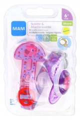 MAM Anatomischer Schnuller Silikon 6 Monate und + und Attach-Sucette MAM Anatomischer Schnuller Silikon 6 Monate und + und Attach-Sucette