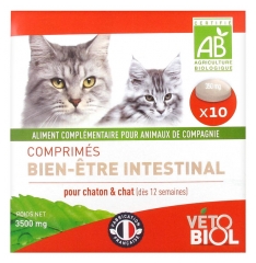 Vétobiol Tablets Intestinal Well-Being For Cat and Kitten 10 Tablets Vétobiol Tablets Intestinal Well-Being For Cat and Kitten 10 Tablets