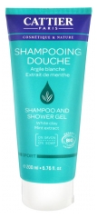 Cattier Shampoing Douche Argile Blanche Extrait de Menthe 200 ml Cattier Shampoing Douche Argile Blanche Extrait de Menthe 200 ml