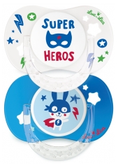Luc et Léa 2 Soothers With Ring Anatomic Silicone + 18 Months Luc et Léa 2 Soothers With Ring Anatomic Silicone + 18 Months