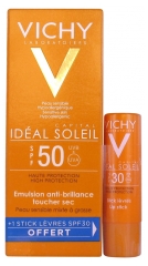 Vichy Capital Idéal Soleil Emulsion Anti-Brillance Toucher Sec SPF 50 50 ml + Stick Lèvres Offert Vichy Capital Idéal Soleil Emulsion Anti-Brillance Toucher Sec SPF 50 50 ml + Stick Lèvres Offert