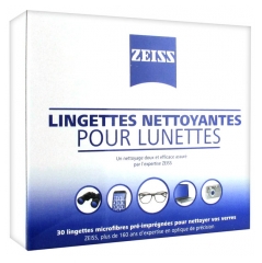Zeiss Lingettes Nettoyantes pour Lunettes 30 Lingettes Zeiss Lingettes Nettoyantes pour Lunettes 30 Lingettes