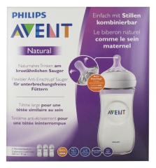 Avent Natural Bottle 330 ml 6 Months + Batch of 3 Avent Natural Bottle 330 ml 6 Months + Batch of 3