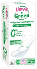 Love & Green Hypoallergenic Panty-Liners Large 28 Panty-Liners Love & Green Hypoallergenic Panty-Liners Large 28 Panty-Liners