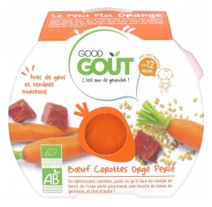 Good Goût Le Petit Plat Orange Vacuno Zanahorias Cebada Perlado A Partir de 12 Meses Bio 220 g Good Goût Le Petit Plat Orange Vacuno Zanahorias Cebada Perlado A Partir de 12 Meses Bio 220 g