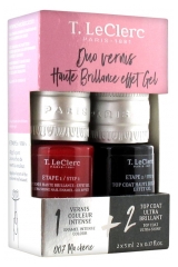 T.Leclerc Nail Enamel Duo High Brilliance Gel Effect 2 x 5ml T.Leclerc Nail Enamel Duo High Brilliance Gel Effect 2 x 5ml