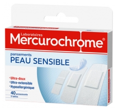 Mercurochrome Sensitive Skin 40 Plasters