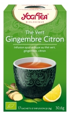 Yogi Tea Thé Vert Gingembre Citron Bio 17 Sachets Yogi Tea Thé Vert Gingembre Citron Bio 17 Sachets