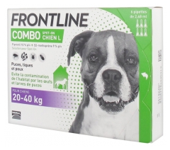 Frontline Combo Chien L (20-40 kg) 6 Pipettes Frontline Combo Chien L (20-40 kg) 6 Pipettes