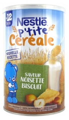 Nestlé P'tite Getreide 12 Monate und + Haselnuss-Keks-Geschmack 400 g Nestlé P'tite Getreide 12 Monate und + Haselnuss-Keks-Geschmack 400 g