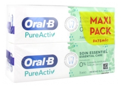 Oral-B Dentífrico PureActiv Cuidado Esencial Lote de 2 x 75 ml Oral-B Dentífrico PureActiv Cuidado Esencial Lote de 2 x 75 ml