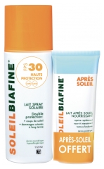 SoleilBiafine Lait Spray Solaire FPS 30 200 ml + Après Soleil 50 ml Offert SoleilBiafine Lait Spray Solaire FPS 30 200 ml + Après Soleil 50 ml Offert