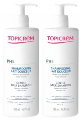 Topicrem PH5 Shampoing Lait Douceur Lot de 2 x 500 ml Topicrem PH5 Shampoing Lait Douceur Lot de 2 x 500 ml