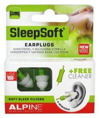 Alpine Hearing Protection SleepSoft Bouchons d'Oreille + 1 Embout Nettoyant Alpine Hearing Protection SleepSoft Bouchons d'Oreille + 1 Embout Nettoyant