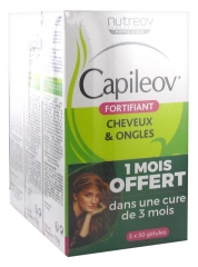 Nutreov Capileov Stärkungsmittel für Haare und Nägel Pack von 3 x 30 Kapseln Nutreov Capileov Stärkungsmittel für Haare und Nägel Pack von 3 x 30 Kapseln