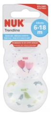 NUK Trendline 2 Sucettes Silicone 6-18 Mois NUK Trendline 2 Sucettes Silicone 6-18 Mois