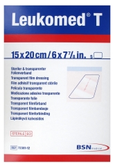 BSN Medical Leukomed T 5 Sterile Durchsichtige Klebefilme 15 x 20 cm BSN Medical Leukomed T 5 Sterile Durchsichtige Klebefilme 15 x 20 cm