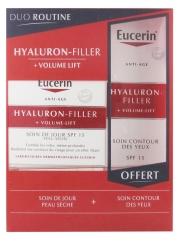 Eucerin Hyaluron-Filler + Volume-Lift Soin de Jour SPF15 Peau Sèche 50 ml + Soin Contour des Yeux SPF15 15 ml Offert Eucerin Hyaluron-Filler + Volume-Lift Soin de Jour SPF15 Peau Sèche 50 ml + Soin Contour des Yeux SPF15 15 ml Offert