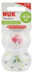 NUK Trendline 2 Chupetes de Silicona 18-36 Meses NUK Trendline 2 Chupetes de Silicona 18-36 Meses