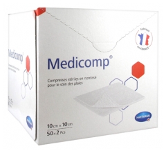 Hartmann Medicomp Sterile Vliesstoff-Kompressen 10 x 10 cm 50 x 2 PCS Hartmann Medicomp Sterile Vliesstoff-Kompressen 10 x 10 cm 50 x 2 PCS