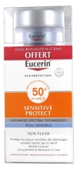 Eucerin Sun Protection Sensitive Protect Sun Fluid SPF50+ 50 ml + Hyaluron-Filler Soin de Nuit 20 ml Offert Eucerin Sun Protection Sensitive Protect Sun Fluid SPF50+ 50 ml + Hyaluron-Filler Soin de Nuit 20 ml Offert