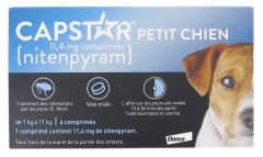 Elanco Capstar Petit Chien de 1 à 11 kg 6 Comprimés Elanco Capstar Petit Chien de 1 à 11 kg 6 Comprimés