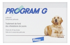 Elanco Program G Chiens de 20 kg et + 6 Comprimés Elanco Program G Chiens de 20 kg et + 6 Comprimés