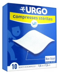 Urgo Sterile Kompressen 7,5 cm x 7,5 cm 10 Beutel mit 2 Kompressen Urgo Sterile Kompressen 7,5 cm x 7,5 cm 10 Beutel mit 2 Kompressen