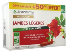 Arkopharma Arkofluides Light Legs Organic 20 Phials + 10 Phials Offered Arkopharma Arkofluides Light Legs Organic 20 Phials + 10 Phials Offered