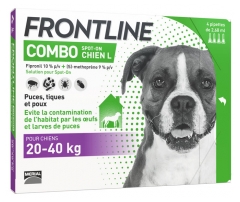 Frontline Combo Dog L (20-40kg) 4 Pipettes Frontline Combo Dog L (20-40kg) 4 Pipettes