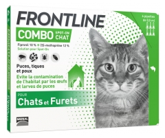 Frontline Combo Spot-On Chats et Furets 6 Pipettes Frontline Combo Spot-On Chats et Furets 6 Pipettes