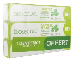 Biosecure Dentifrice au Fluor Lot de 3 x 75 ml Biosecure Dentifrice au Fluor Lot de 3 x 75 ml