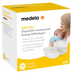 Medela Safe & Dry Super 30 Coussinets d'Allaitement à Usage Unique Medela Safe & Dry Super 30 Coussinets d'Allaitement à Usage Unique