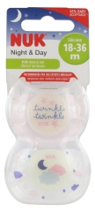 Nuk Night & Day 2 Chupetes Silicona 18-36 Meses Nuk Night & Day 2 Chupetes Silicona 18-36 Meses