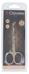 3 Claveles Tijeras para Uñas Curva Rosa Gold 3 Claveles Tijeras para Uñas Curva Rosa Gold