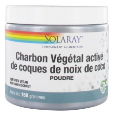 Solaray Activated Vegetable Charcoal from Coconut Shells Powder 150g Solaray Activated Vegetable Charcoal from Coconut Shells Powder 150g