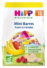 HiPP Mini Barres Fruits et Céréales dès 12 Mois Bio 100 g HiPP Mini Barres Fruits et Céréales dès 12 Mois Bio 100 g