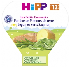 HiPP Les Petits Gourmets Fondue de Pommes de Terre Légumes Verts Saumon dès 12 Mois 230 g HiPP Les Petits Gourmets Fondue de Pommes de Terre Légumes Verts Saumon dès 12 Mois 230 g