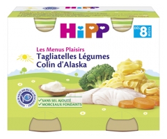 HiPP Tagliatelles Légumes Colin d'Alaska dès 8 Mois 2 Pots HiPP Tagliatelles Légumes Colin d'Alaska dès 8 Mois 2 Pots