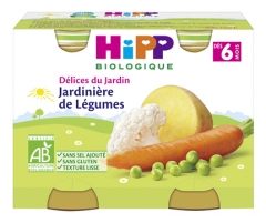 HiPP Délices du Jardin Jardinière de Légumes dès 6 Mois Bio 2 Pots HiPP Délices du Jardin Jardinière de Légumes dès 6 Mois Bio 2 Pots