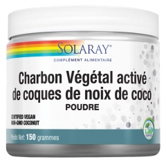 Solaray Activated Vegetable Charcoal from Coconut Shells Powder 150g Solaray Activated Vegetable Charcoal from Coconut Shells Powder 150g