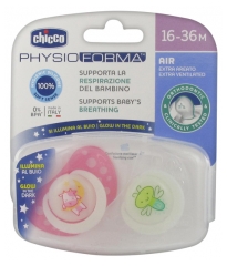 Chicco Physio Forma Air 2 Sucettes Silicone Phosphorescentes 16-36 Mois