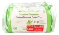 Alphanova Bébé Lingettes Nettoyantes Écologiques et Biodégradables Lot de 4 x 60 Lingettes Alphanova Bébé Lingettes Nettoyantes Écologiques et Biodégradables Lot de 4 x 60 Lingettes