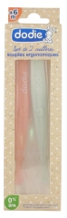 Dodie Set de 2 Cuillères Souples Ergonomiques 6 Mois et + Dodie Set de 2 Cuillères Souples Ergonomiques 6 Mois et +