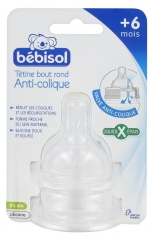 Bébisol 2 Tetinas Líquido Espeso Anticólico de Punta Redonda +6 Meses Bébisol 2 Tetinas Líquido Espeso Anticólico de Punta Redonda +6 Meses