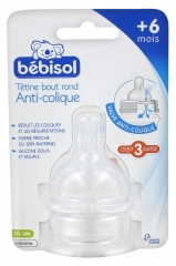 Bébisol 2 Tetinas Redondeadas Punta Anticólico Tasa de Flujo 3 Rápido +6 Meses Bébisol 2 Tetinas Redondeadas Punta Anticólico Tasa de Flujo 3 Rápido +6 Meses