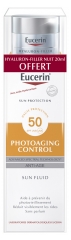 Eucerin Sun Protection Photoaging Control Sun Fluid SPF 50 50 ml + Hyaluron-Filler-Nachtpflege 20 ml Erhältlich Eucerin Sun Protection Photoaging Control Sun Fluid SPF 50 50 ml + Hyaluron-Filler-Nachtpflege 20 ml Erhältlich