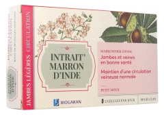 Biogaran Intrait Marron d'Inde Jambes Légères Circulation 30 Gélules Biogaran Intrait Marron d'Inde Jambes Légères Circulation 30 Gélules